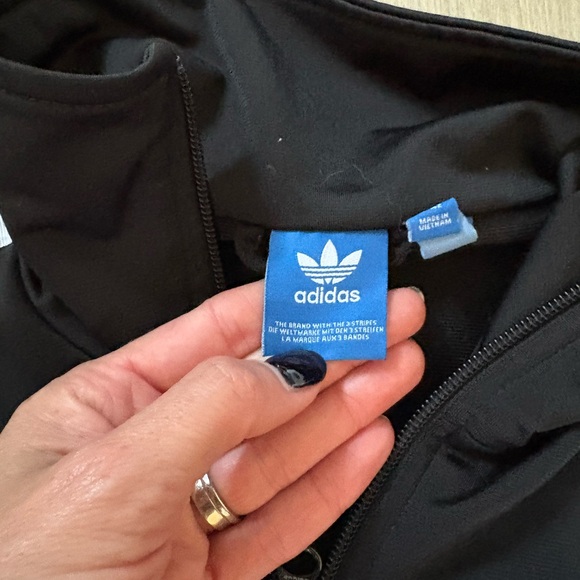 Adidas women’s zip up Black and White Track Jacket - Picture 3 of 7
